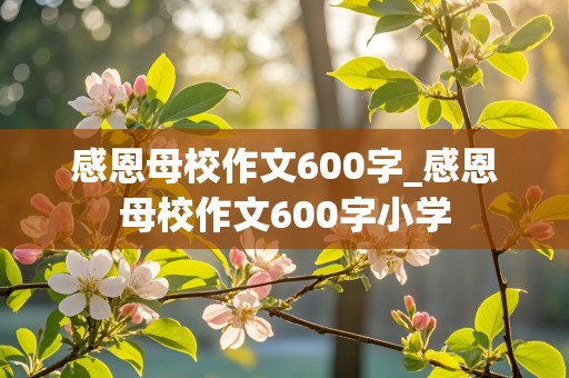 感恩母校作文600字_感恩母校作文600字小学