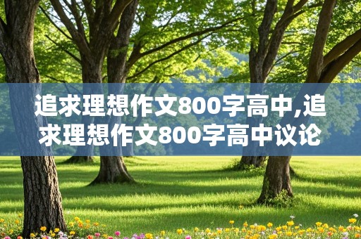 追求理想作文800字高中,追求理想作文800字高中议论文