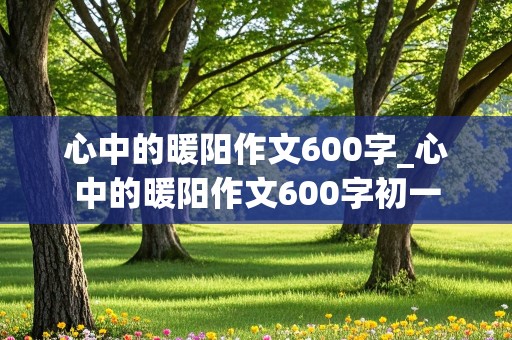 心中的暖阳作文600字_心中的暖阳作文600字初一