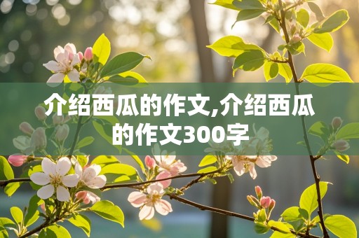 介绍西瓜的作文,介绍西瓜的作文300字