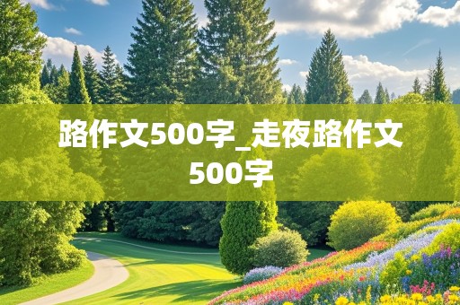 路作文500字_走夜路作文500字