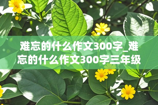 难忘的什么作文300字_难忘的什么作文300字三年级