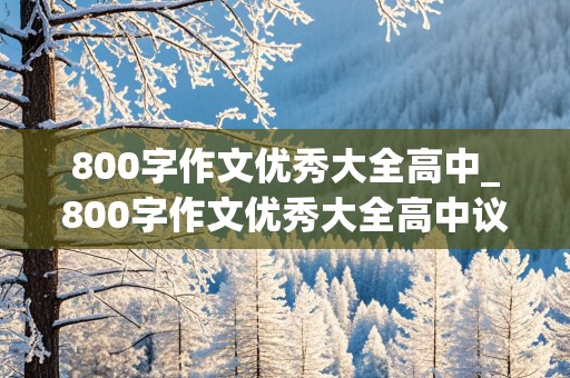 800字作文优秀大全高中_800字作文优秀大全高中议论文