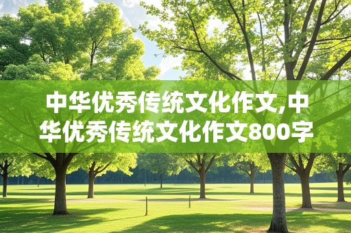 中华优秀传统文化作文,中华优秀传统文化作文800字