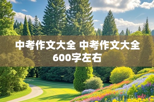 中考作文大全 中考作文大全600字左右