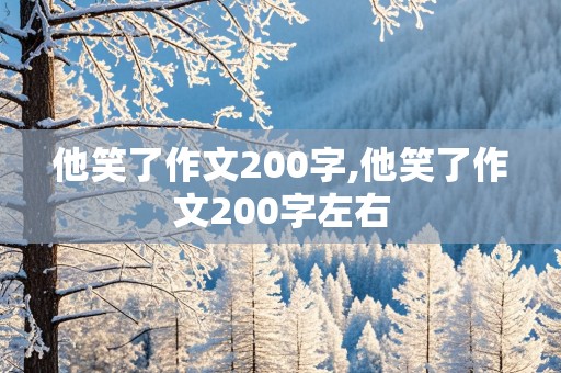 他笑了作文200字,他笑了作文200字左右