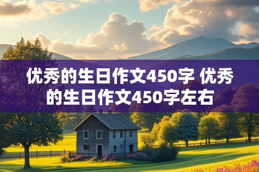 优秀的生日作文450字 优秀的生日作文450字左右