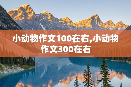 小动物作文100在右,小动物作文300在右