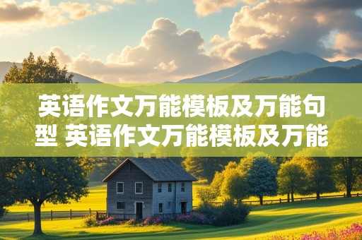 英语作文万能模板及万能句型 英语作文万能模板及万能句型初中