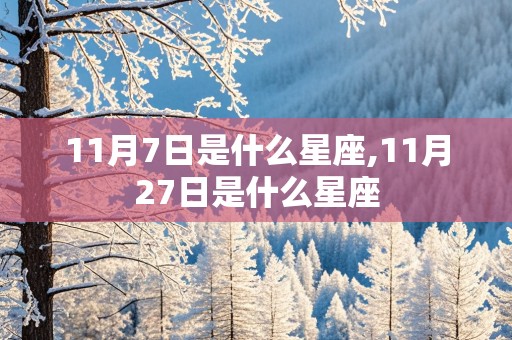 11月7日是什么星座,11月27日是什么星座