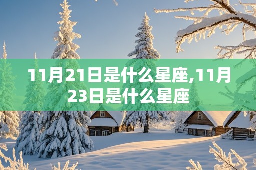 11月21日是什么星座,11月23日是什么星座