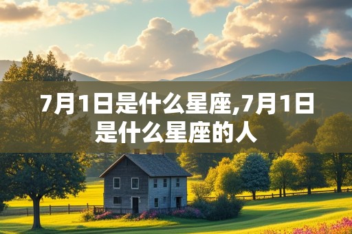 7月1日是什么星座,7月1日是什么星座的人