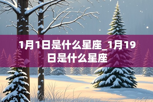 1月1日是什么星座_1月19日是什么星座