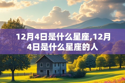 12月4日是什么星座,12月4日是什么星座的人