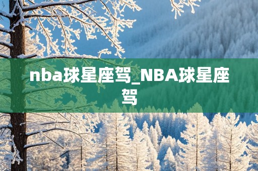 nba球星座驾_NBA球星座驾