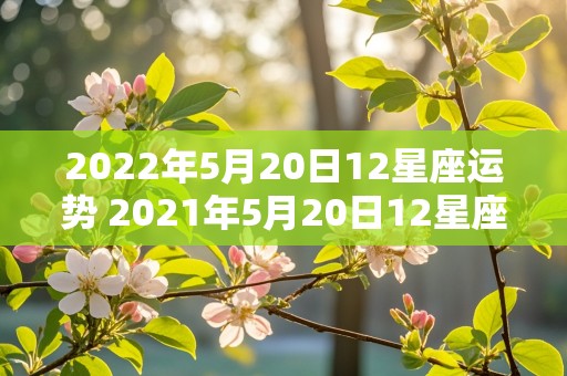 2022年5月20日12星座运势 2021年5月20日12星座运势