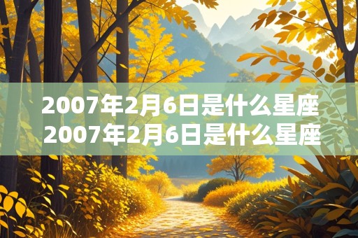 2007年2月6日是什么星座 2007年2月6日是什么星座?