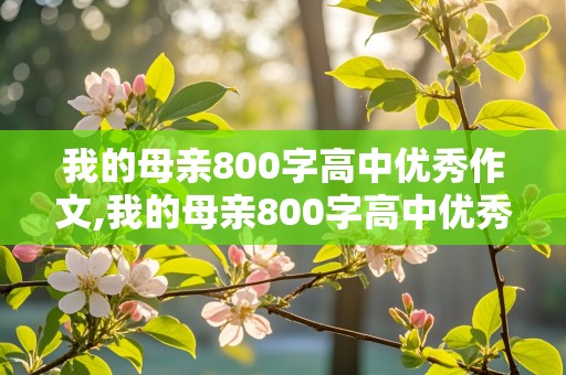 我的母亲800字高中优秀作文,我的母亲800字高中优秀作文免费