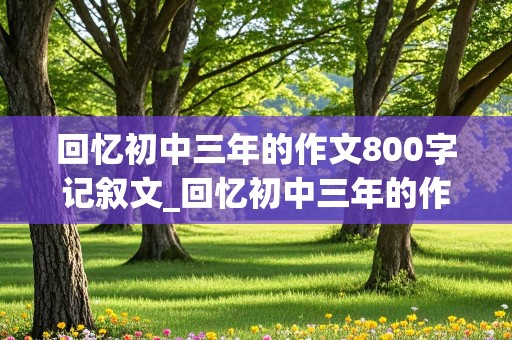 回忆初中三年的作文800字记叙文_回忆初中三年的作文800字记叙文怎么写