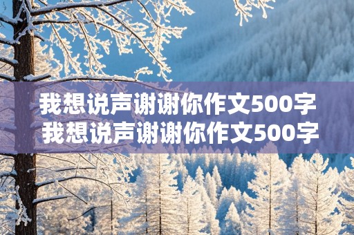 我想说声谢谢你作文500字 我想说声谢谢你作文500字老师