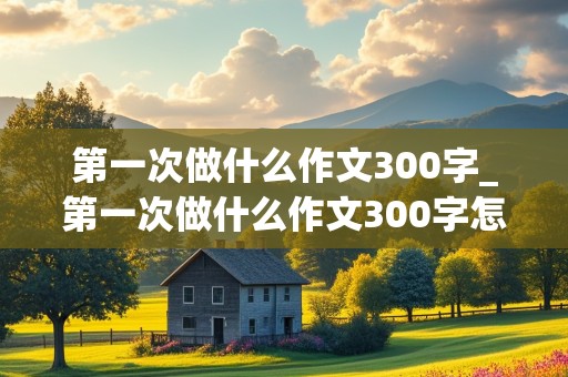 第一次做什么作文300字_第一次做什么作文300字怎么写