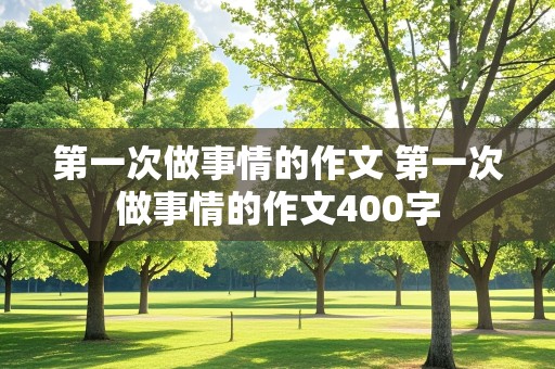 第一次做事情的作文 第一次做事情的作文400字