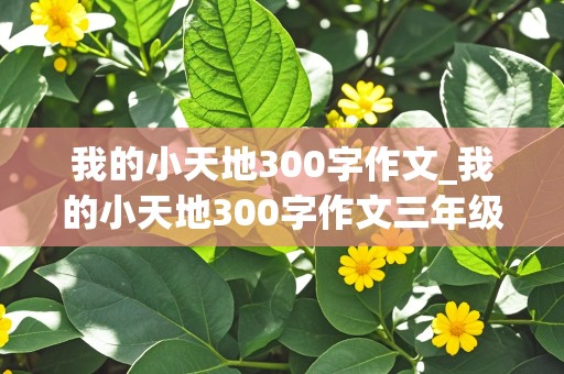 我的小天地300字作文_我的小天地300字作文三年级