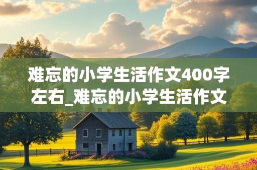 难忘的小学生活作文400字左右_难忘的小学生活作文400字左右六年级