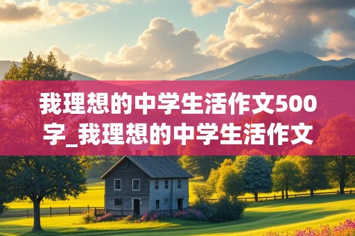 我理想的中学生活作文500字_我理想的中学生活作文500字六年级