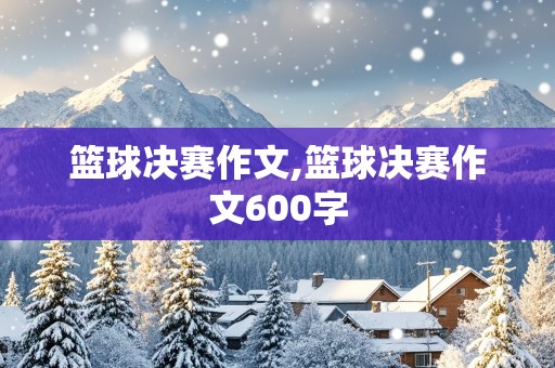 篮球决赛作文,篮球决赛作文600字