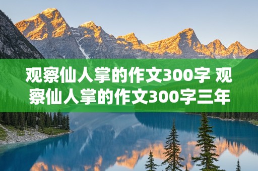 观察仙人掌的作文300字 观察仙人掌的作文300字三年级