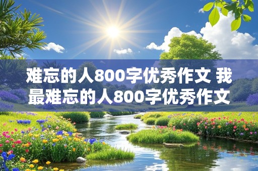 难忘的人800字优秀作文 我最难忘的人800字优秀作文