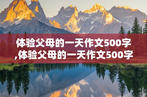 体验父母的一天作文500字,体验父母的一天作文500字怎么写