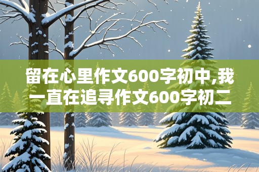 留在心里作文600字初中,我一直在追寻作文600字初二