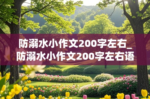 防溺水小作文200字左右_防溺水小作文200字左右语言优美