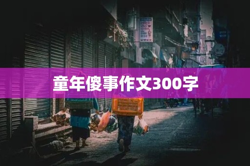 童年傻事作文300字