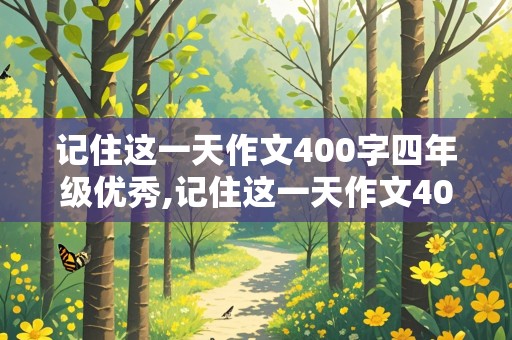 记住这一天作文400字四年级优秀,记住这一天作文400字四年级优秀四年级下册