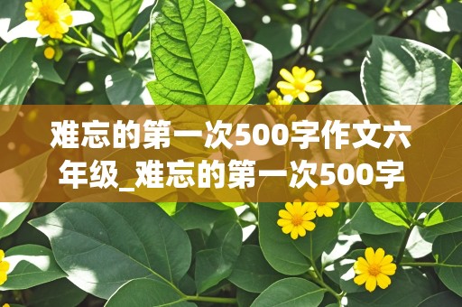 难忘的第一次500字作文六年级_难忘的第一次500字作文六年级骑自行车