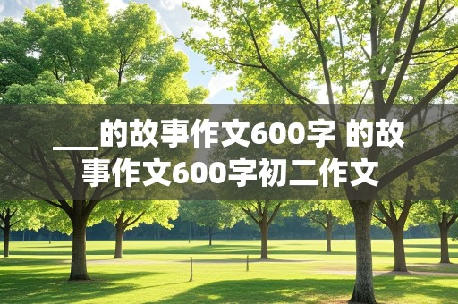 ___的故事作文600字 的故事作文600字初二作文