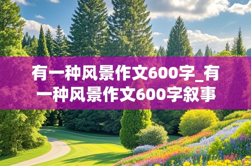 有一种风景作文600字_有一种风景作文600字叙事