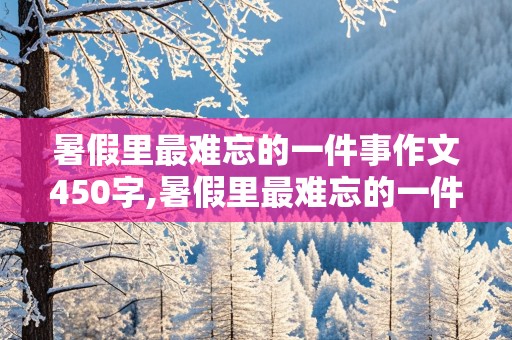 暑假里最难忘的一件事作文450字,暑假里最难忘的一件事作文450字左右