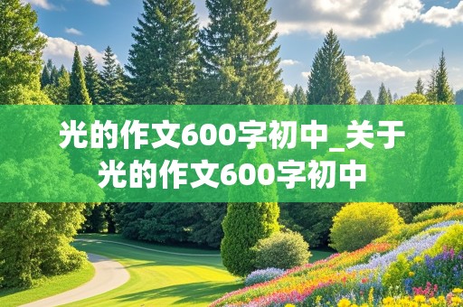 光的作文600字初中_关于光的作文600字初中