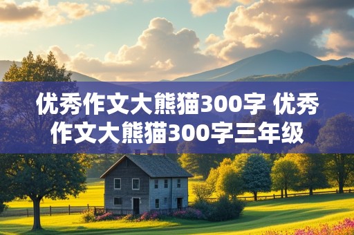 优秀作文大熊猫300字 优秀作文大熊猫300字三年级