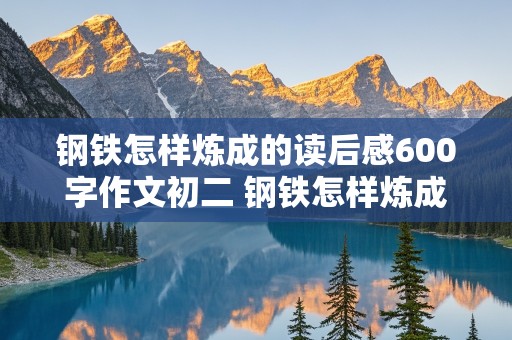 钢铁怎样炼成的读后感600字作文初二 钢铁怎样炼成的读后感600字作文初二举例子