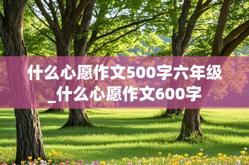 什么心愿作文500字六年级_什么心愿作文600字