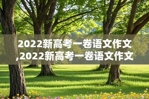 2022新高考一卷语文作文,2022新高考一卷语文作文题目