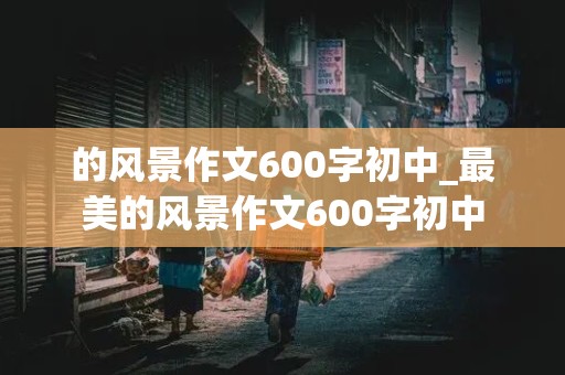 的风景作文600字初中_最美的风景作文600字初中