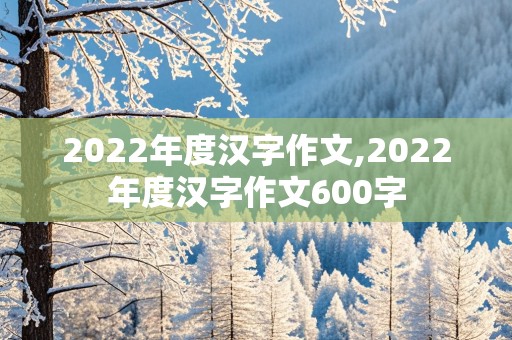 2022年度汉字作文,2022年度汉字作文600字