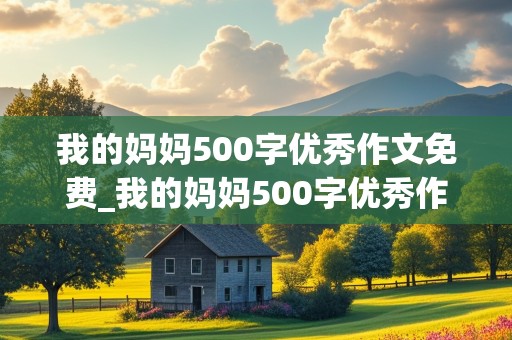 我的妈妈500字优秀作文免费_我的妈妈500字优秀作文免费可抄