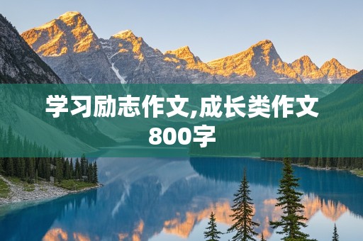 学习励志作文,成长类作文800字